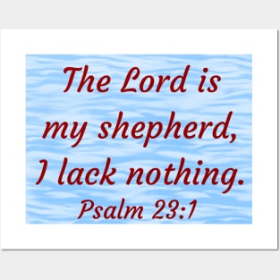 Bible Verse Psalm 23:1 Posters and Art